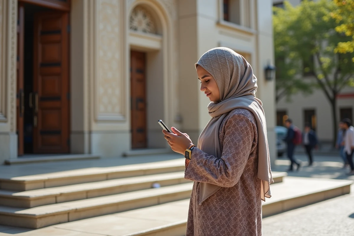 Jeune femme vérifiant l